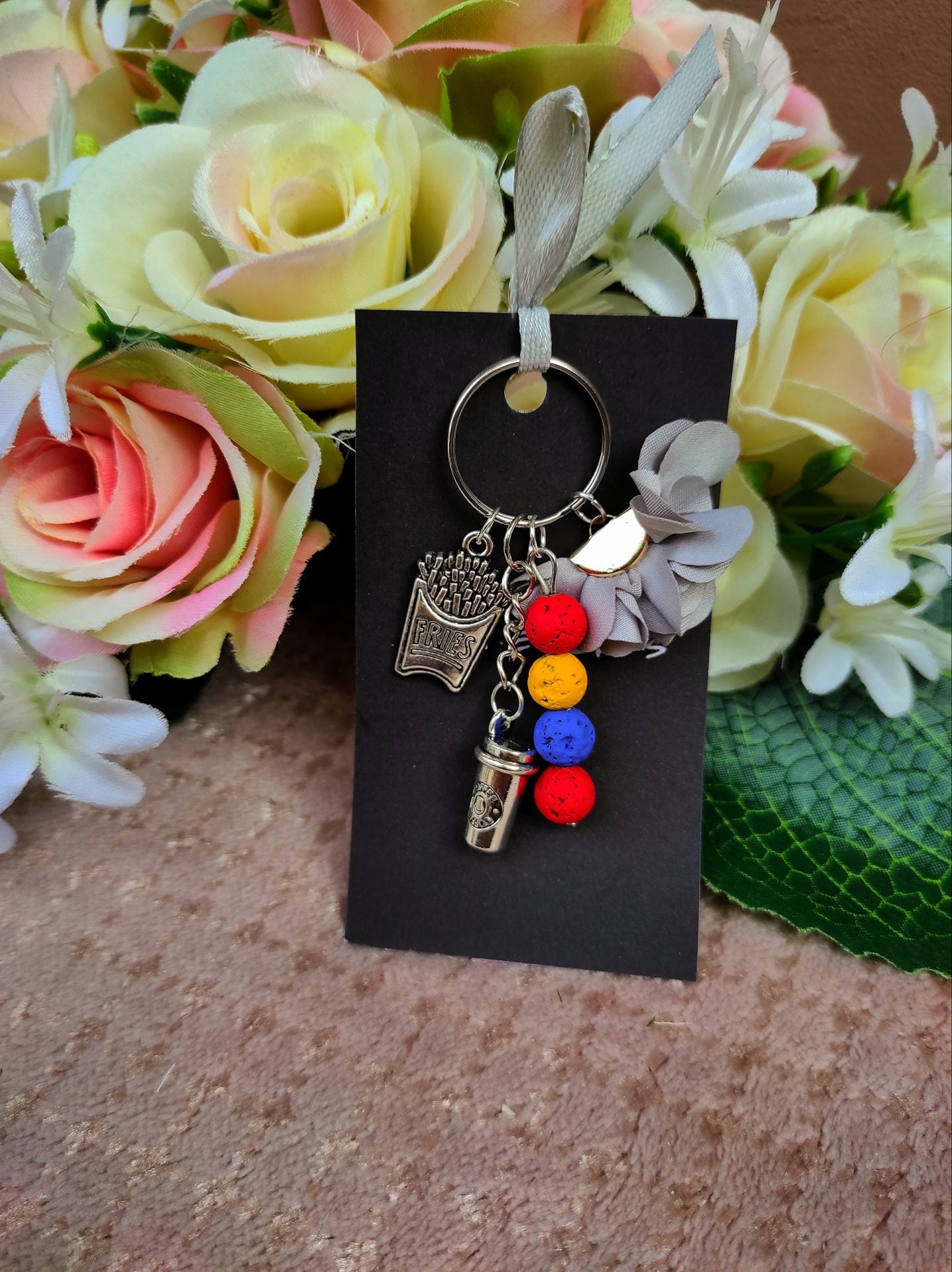 FRIENDS Jóbarátok kulcstartó - szürke